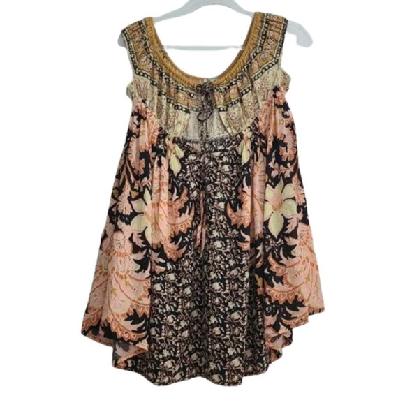 Free People Bali Mariposa Slip Dress in Black Combo - Picture 8 of 11